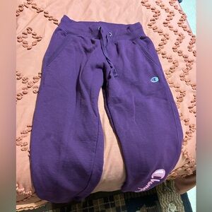 Champion Purple Sweatpants Relaxed Fit Athletic Wear